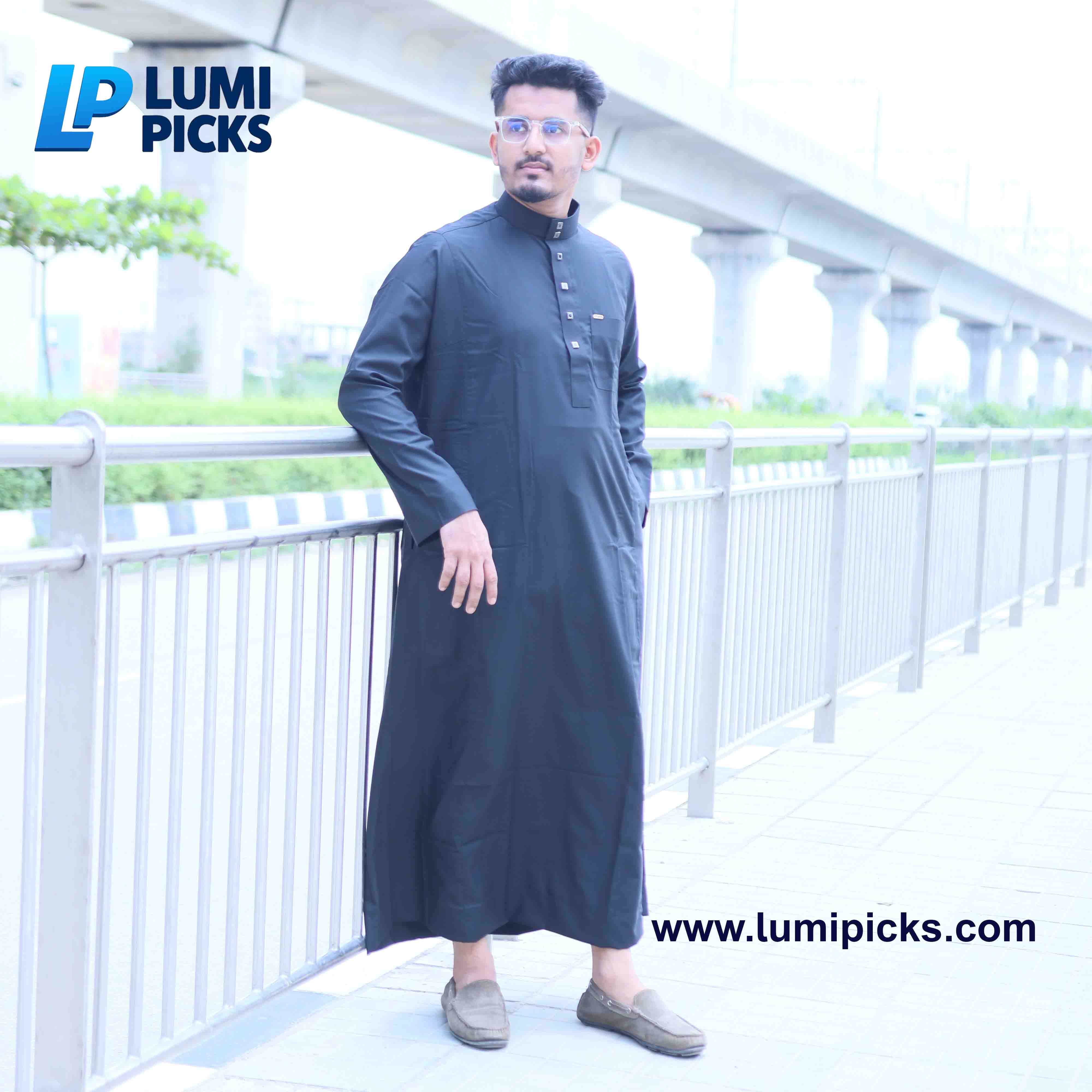 Al Aseel Premium Jubba Black Color (Code - A101)